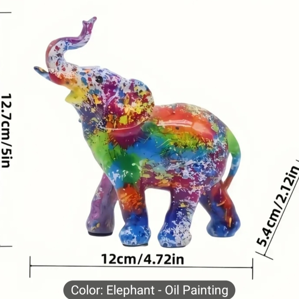 Colorful Elephant Art Sculpture - Picture 2 of 4